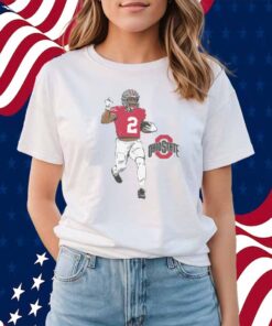 OHIO STATE FOOTBALL CALEB DOWNS SUPERSTAR POSE SHIRT