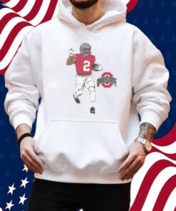OHIO STATE FOOTBALL CALEB DOWNS SUPERSTAR POSE SHIRT