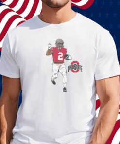 OHIO STATE FOOTBALL CALEB DOWNS SUPERSTAR POSE SHIRT