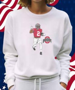OHIO STATE FOOTBALL CALEB DOWNS SUPERSTAR POSE SHIRT