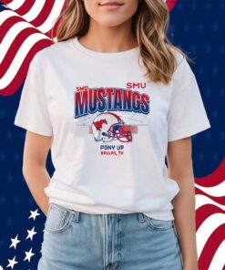 SMU FOOTBALL HELMET GRID SHIRT