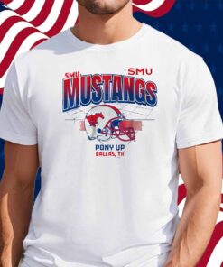SMU FOOTBALL HELMET GRID SHIRT