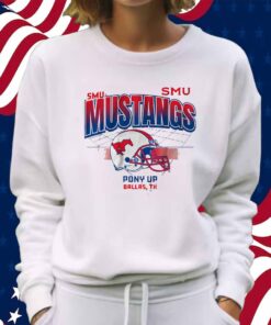 SMU FOOTBALL HELMET GRID SHIRT