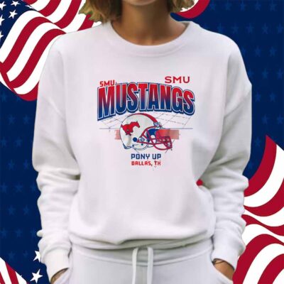 SMU FOOTBALL HELMET GRID SHIRT