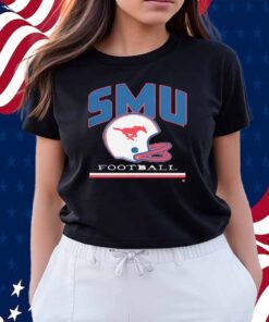SMU MUSTANGS VINTAGE FOOTBALL HELMET SHIRT