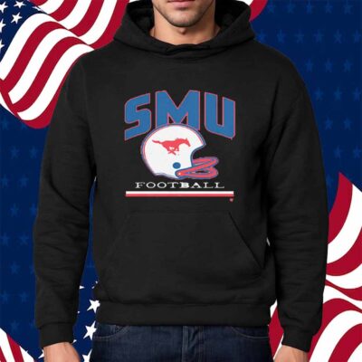 SMU MUSTANGS VINTAGE FOOTBALL HELMET SHIRT