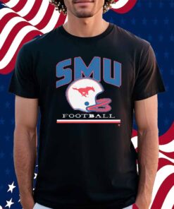 SMU MUSTANGS VINTAGE FOOTBALL HELMET SHIRT