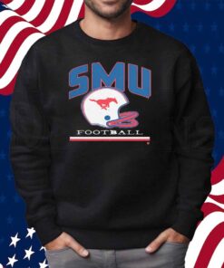 SMU MUSTANGS VINTAGE FOOTBALL HELMET SHIRT