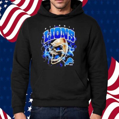 Sana X Detroit Lions Black Skull Football Ncaa Division 2024 Two Sides Shirt
