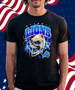 Sana X Detroit Lions Black Skull Football Ncaa Division 2024 Two Sides Shirt