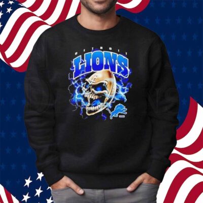 Sana X Detroit Lions Black Skull Football Ncaa Division 2024 Two Sides Shirt