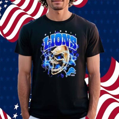 Sana X Detroit Lions Black Skull Football Ncaa Division 2024 Two Sides Shirt