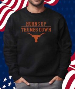 TEXAS FOOTBALL HORNS UP THUMBS DOWN SHIRT