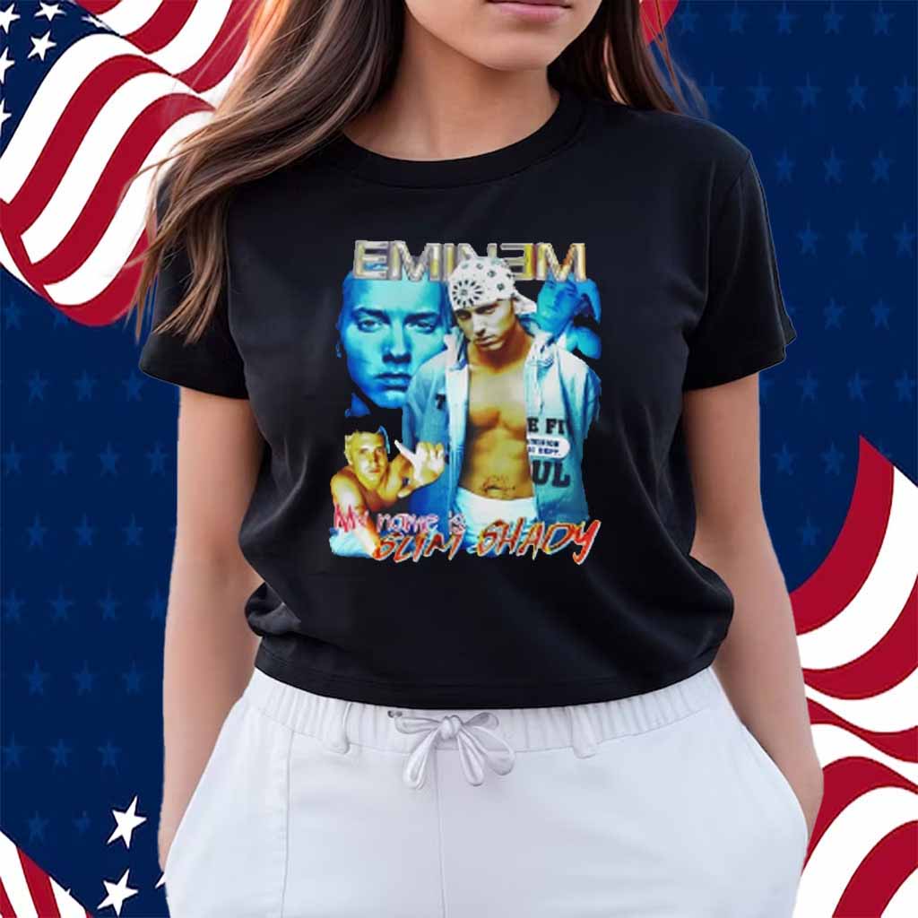 Bbnomula Wearing Eminem My Name Is Slim Shady Shirt