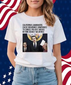 California Lawmakers Cause Insurance Companies To Cancel Policies Weeks Before Deadly Wildfires Shirt