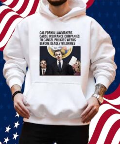 California Lawmakers Cause Insurance Companies To Cancel Policies Weeks Before Deadly Wildfires Shirt