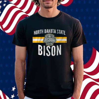 NDSU FOOTBALL 2024 FCS NATIONAL CHAMPS LOGO STRIPE SHIRT