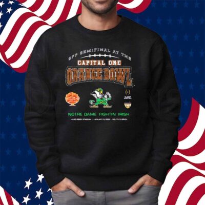 Notre Dame Fighting Irish 2025 College Football Playoff Semifinal At The Capital One Orange Bowl Shirt
