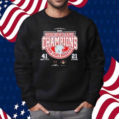 Ohio State Buckeyes Football 2025 Rose Bowl Champions NCAA Division Shirt