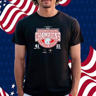 Ohio State Buckeyes Football 2025 Rose Bowl Champions NCAA Division Shirt
