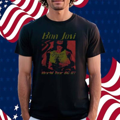 Slippery When Wet Vintage World Tour Black Shirt