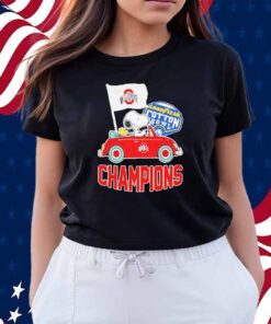The Peanuts Snoopy And Woodstock Ohio State Buckeyes Goodyear Cotton Bowl Classic Champions College Football Playoff NCAA Season 2024 2025 Shirt