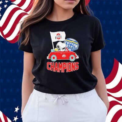 The Peanuts Snoopy And Woodstock Ohio State Buckeyes Goodyear Cotton Bowl Classic Champions College Football Playoff NCAA Season 2024 2025 Shirt