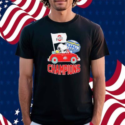 The Peanuts Snoopy And Woodstock Ohio State Buckeyes Goodyear Cotton Bowl Classic Champions College Football Playoff NCAA Season 2024 2025 Shirt