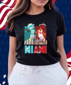 Tyreek Hill And Jimmy Butler Miami Sports Teams Skyline City Signatures Shirt