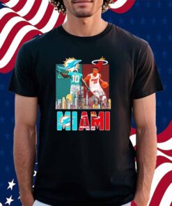 Tyreek Hill And Jimmy Butler Miami Sports Teams Skyline City Signatures Shirt