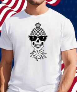 Upside Down Swinger Pineapple Skeleton Skull With Sunglasses Shirt