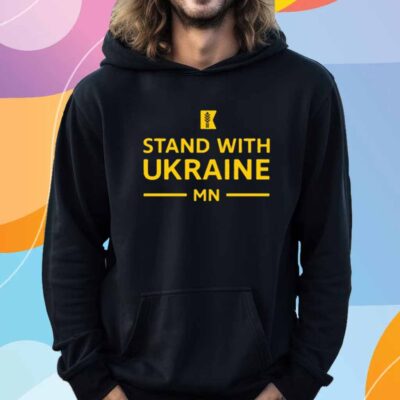 Amy Klobuchar Wearing Stand With Ukraine Mn T-Shirt