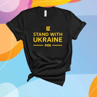 Amy Klobuchar Wearing Stand With Ukraine Mn T-Shirt