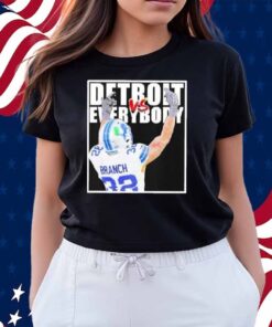 Brian Branch Vs Everybody Detroit Lions Middle Finger Shirt