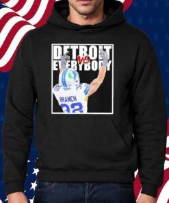 Brian Branch Vs Everybody Detroit Lions Middle Finger Shirt