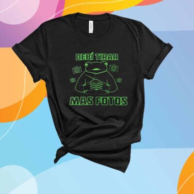 Debi Tirar Mas Fotos Neon Frog Bad Bunny Album T-Shirt