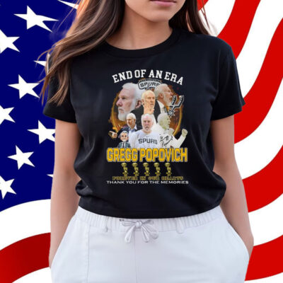 End Of An Era Gregg Popovich Forever In Our Hearts Shirt
