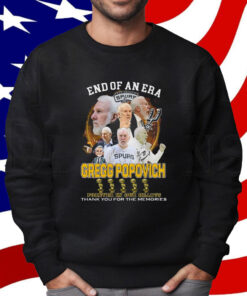 End Of An Era Gregg Popovich Forever In Our Hearts Shirt