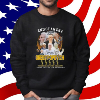 End Of An Era Gregg Popovich Forever In Our Hearts Shirt