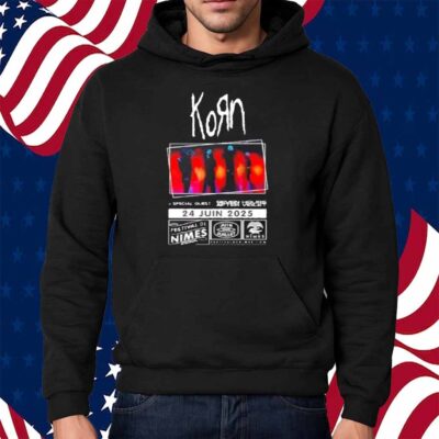 Korn With Special Guest Seven Hours After Violet Event Poster At Festival De Nimes In France On June 24th 2025 Shirt