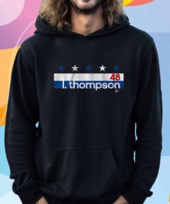 LOGAN THOMPSON NAME NUMBER STRIPE T-SHIRT