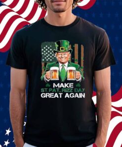 Make St Pat Rizz Day Great Again Shamrock Trump American Shirt