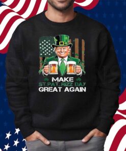 Make St Pat Rizz Day Great Again Shamrock Trump American Shirt