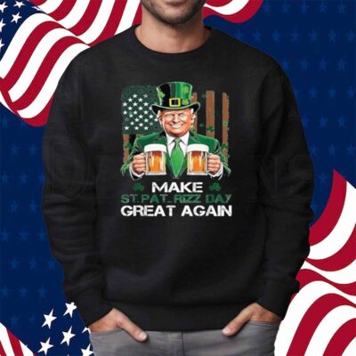 Make St Pat Rizz Day Great Again Shamrock Trump American Shirt