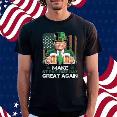Make St Pat Rizz Day Great Again Shamrock Trump American Shirt