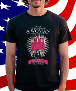 Never Underestimate A Woman Who Understands Basketball And Love Wisconsin Badgers Shirt