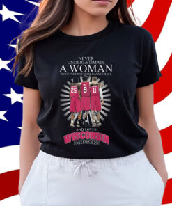 Never Underestimate A Woman Who Understands Basketball And Love Wisconsin Badgers Shirt