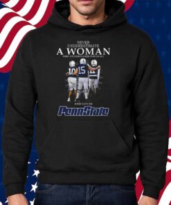 Never Underestimate A Woman Who Understands Football And Loves Penn State Shirt