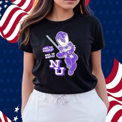 Northwestern Wildcats baseball hail to purple hail to white Shirt