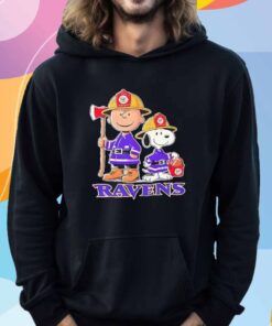 Peanuts firefighters Baltimore Ravens T-Shirt